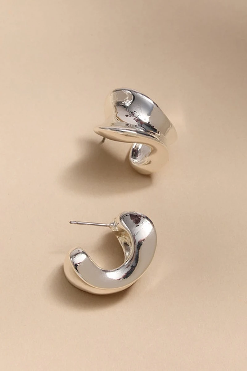 Fiona Organic Metal Drop Earrings