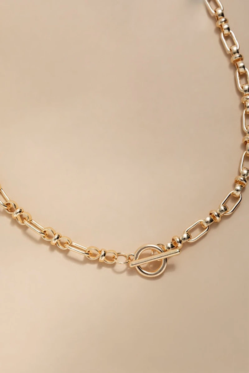 Velma Toggle Knot Chain Link Necklace