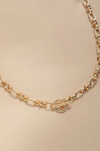 Velma Toggle Knot Chain Link Necklace