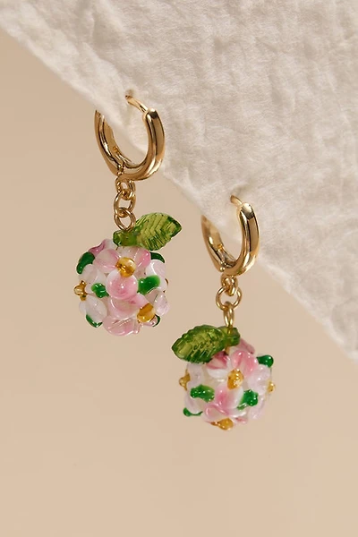 Becky Glass Flower Drop Earrings