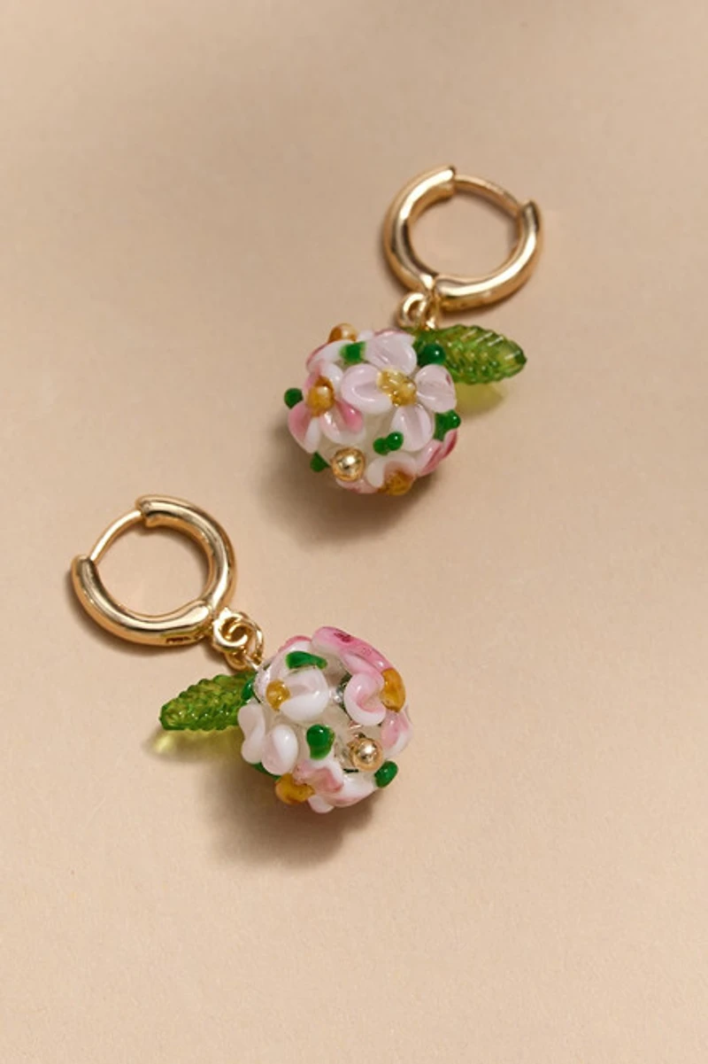 Becky Glass Flower Drop Earrings