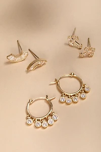 Etta Mixed Style Cross Earring Set