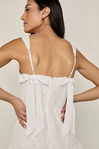 Lindsey Embroidered Mini Dress