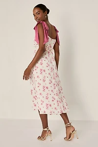 Elena Bow Strap Midi Dress