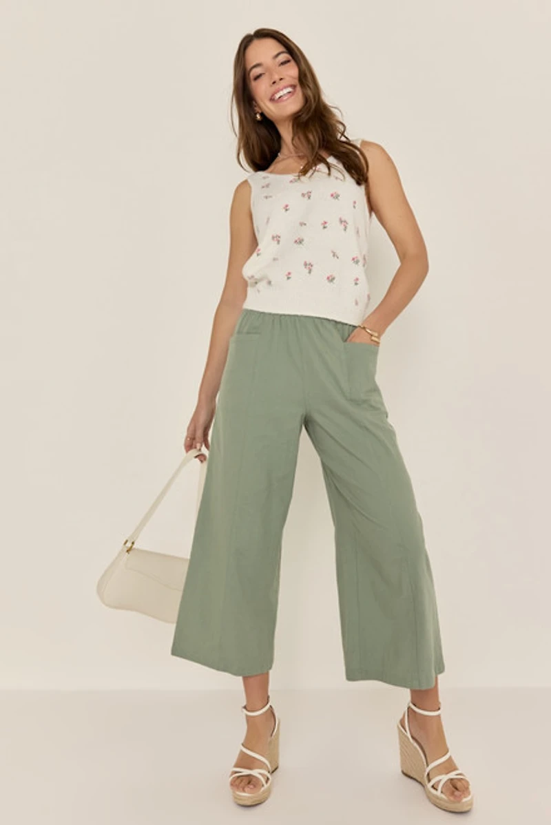Carla Floral Sweater Tank Top