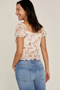 Joanna Short Sleeve Floral Top