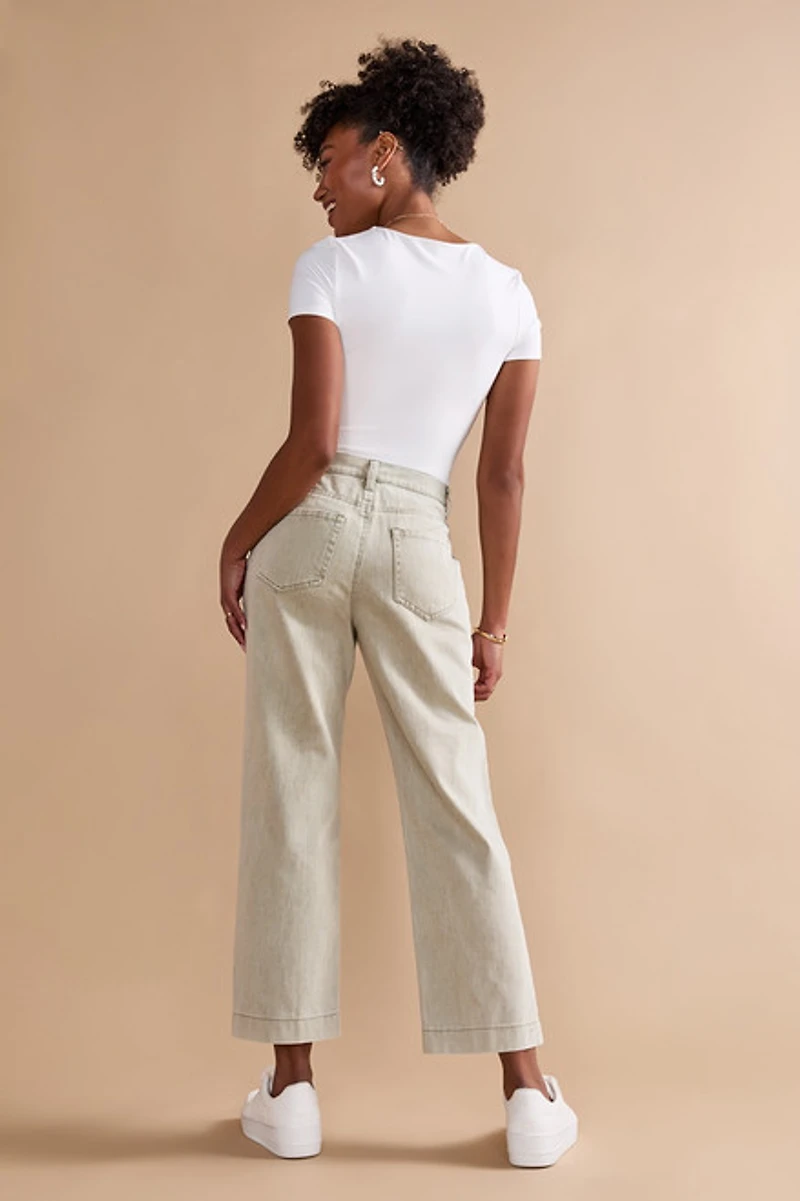 Rachel Utility Straight Leg Ankle Jeans