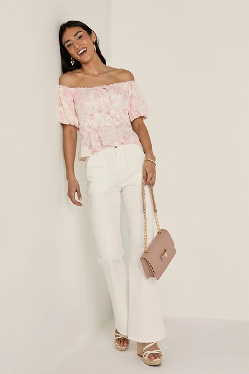 Nicky Postcard Print Top