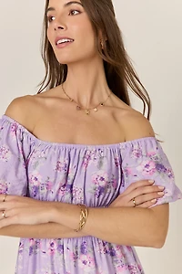 Margie Ruched Floral Romper