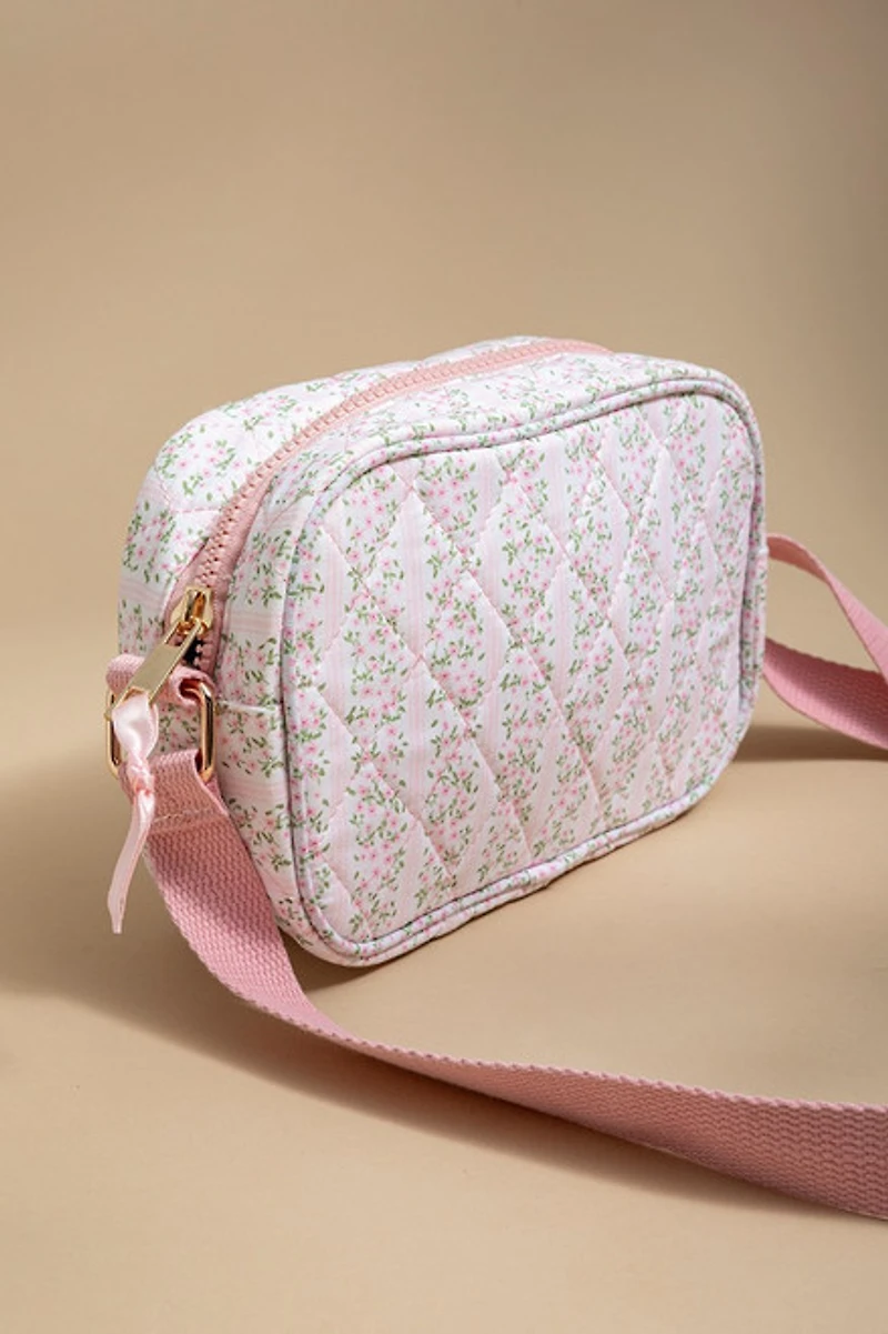 Gina Floral Quilted Crossbody Bag