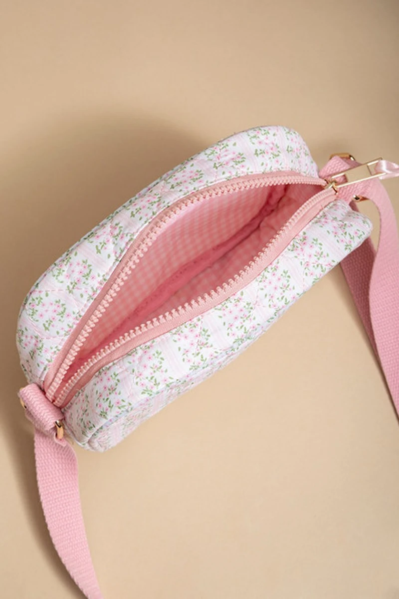 Gina Floral Quilted Crossbody Bag