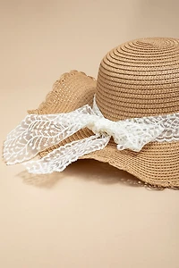 Jenna Scallop Straw Sun Hat