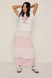 Mary Floral Tiered Maxi Skirt