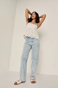 Ashley Daisy Embroidered Jeans