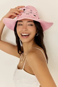 Julianne Crochet Straw Cowboy Hat