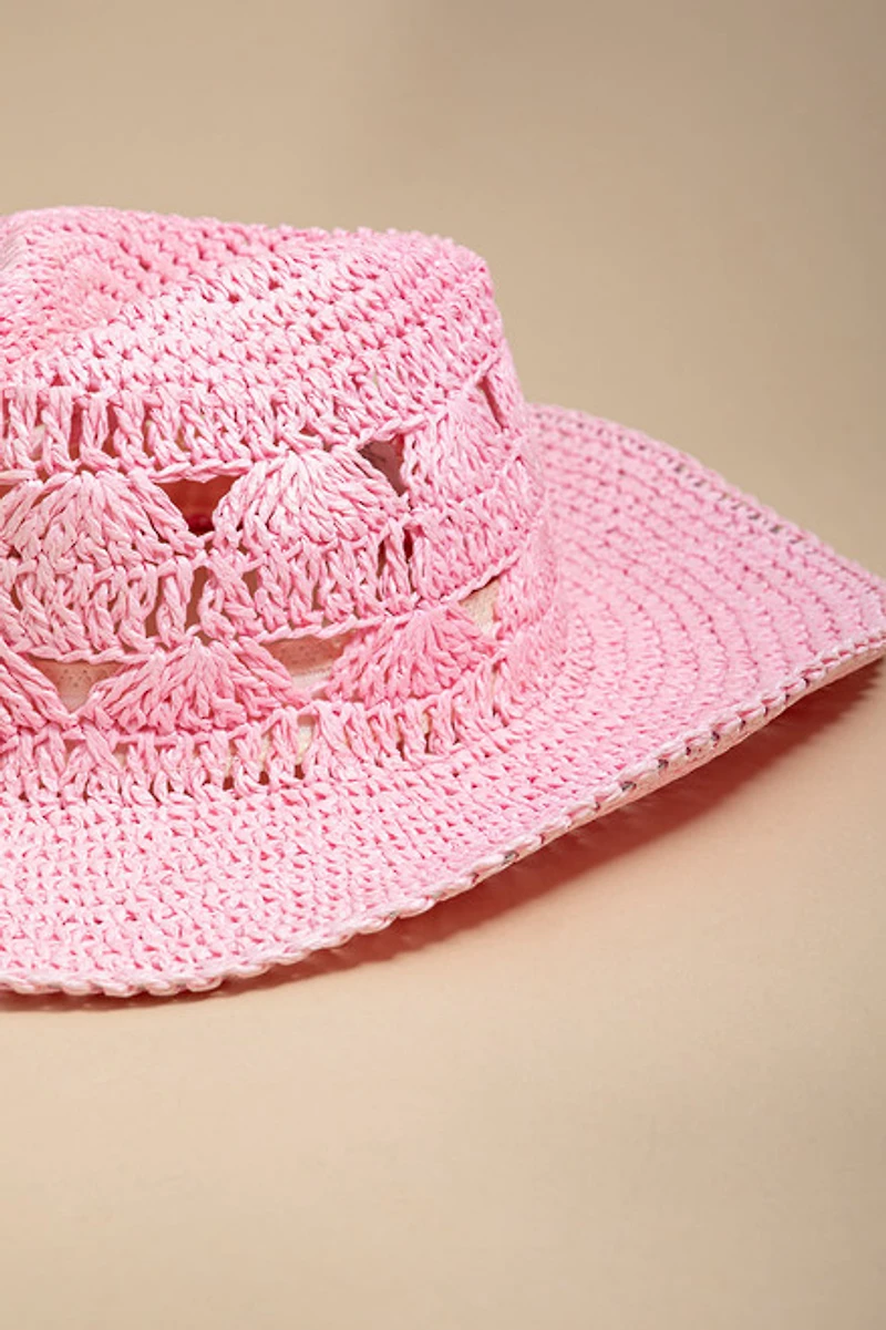 Julianne Crochet Straw Cowboy Hat