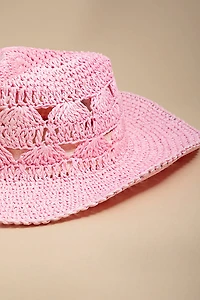 Julianne Crochet Straw Cowboy Hat