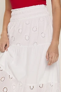 Phoebe Eyelet Maxi Skirt