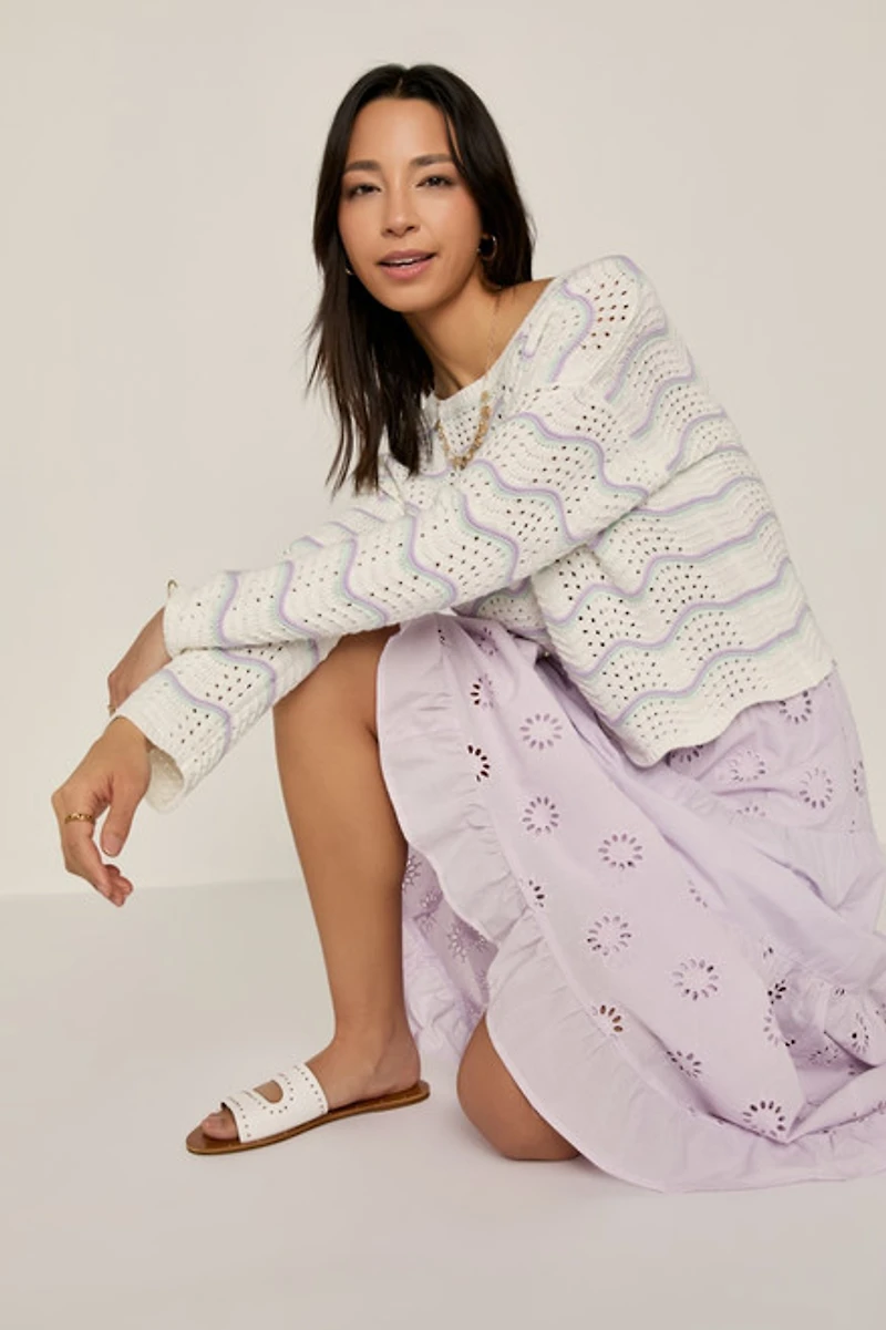 Phoebe Eyelet Maxi Skirt