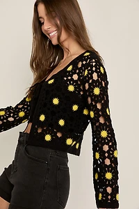 Tonya Daisy Crochet Cardigan