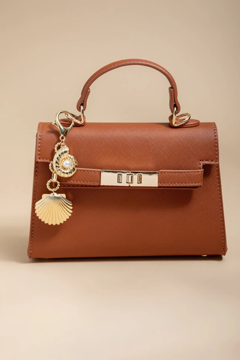 Silvia Seashell Pearl Center Bag Charm
