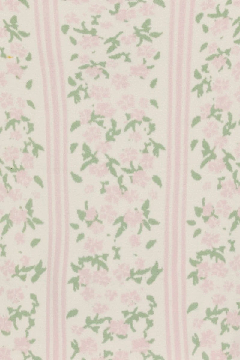 Floral Striped Soft Blanket