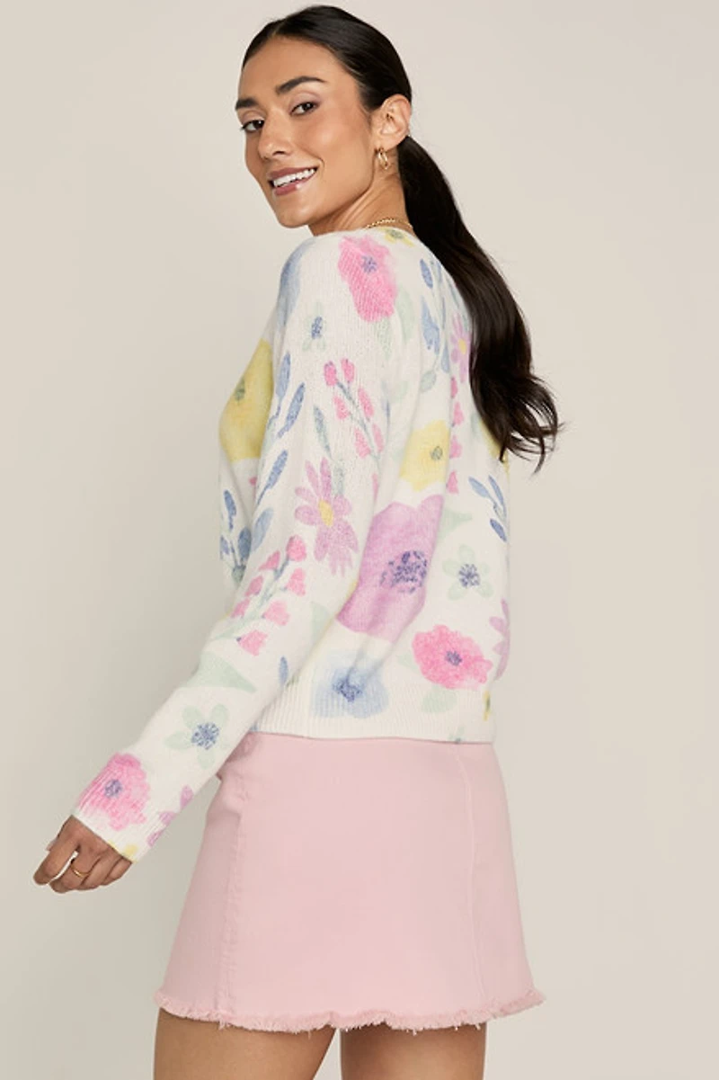 Briana Floral Pullover Sweater