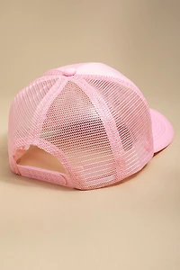 Meghan Embroidered Bow Trucker Baseball Cap