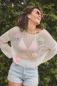 Ramona Daisy Embroidered Pullover Sweater