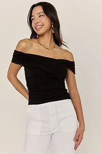 Joan Wrapped Off the Shoulder Top