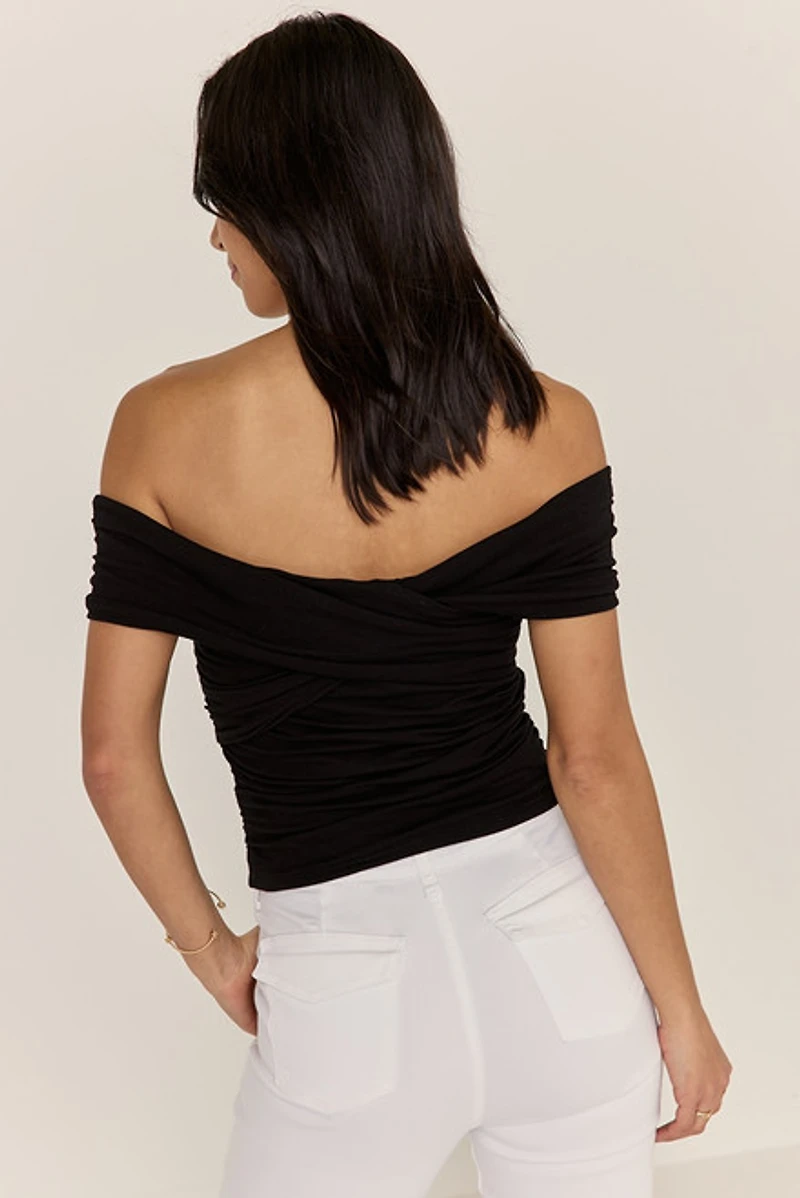 Joan Wrapped Off the Shoulder Top