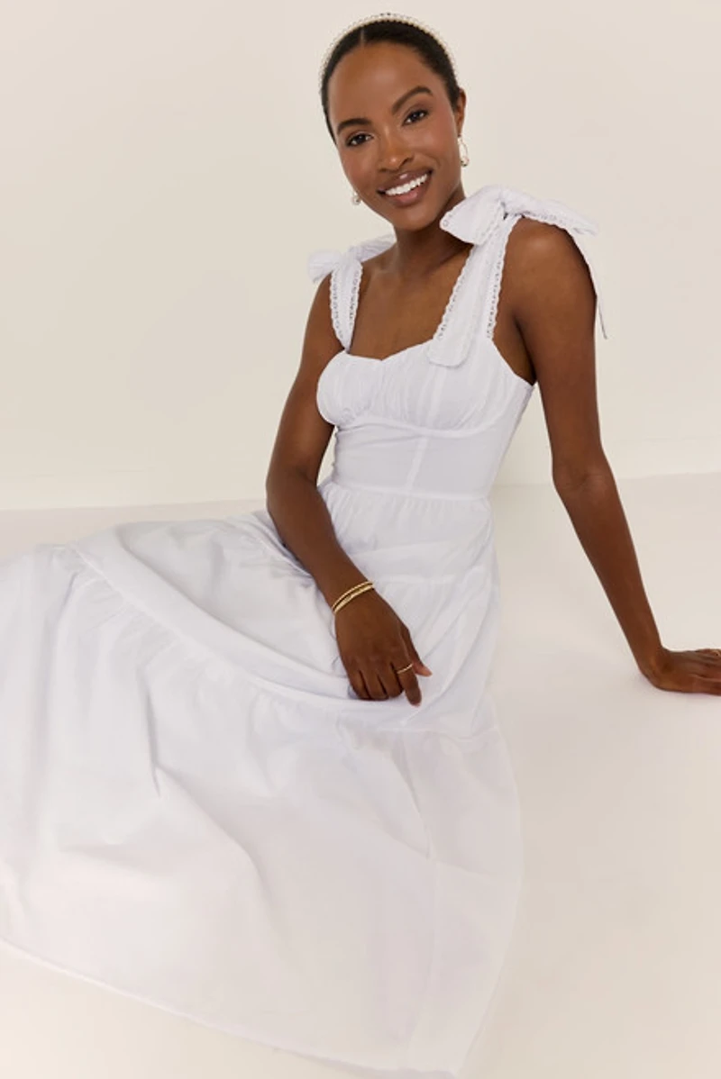 Laurie Bow Strap Midi Dress