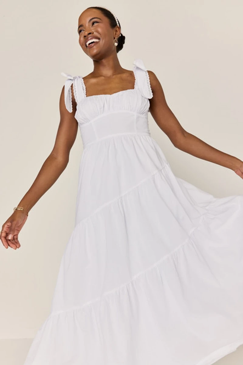 Laurie Bow Strap Midi Dress