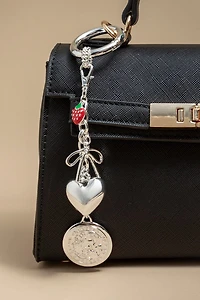 Kathie Mixed Style Shaky Silver Bag Charm