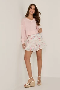 Alice Floral Tiered Mini Skirt