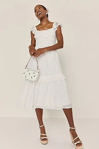 Gloria Flutter Sleeve Midi Dress
