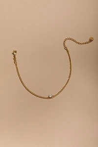 Rosy Stainless Steel Crystal Bracelet