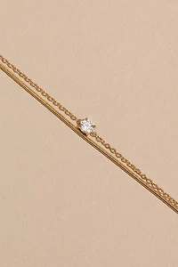 Rosy Stainless Steel Crystal Bracelet