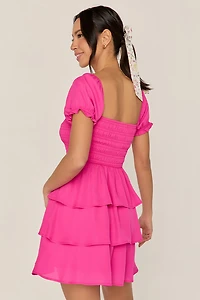 Judith Smocked Tiered Mini Dress