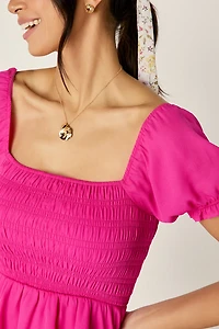 Judith Smocked Tiered Mini Dress