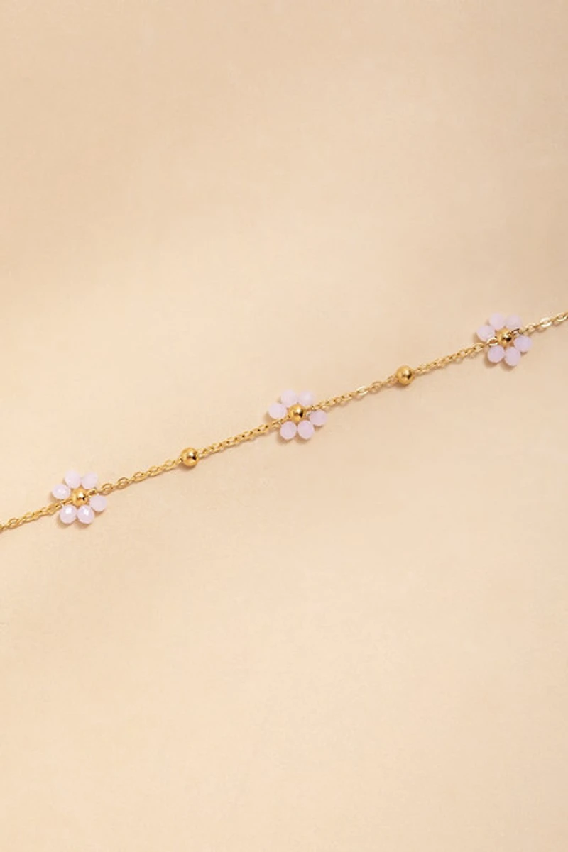 Briana Seedbead Flower Station Anklet