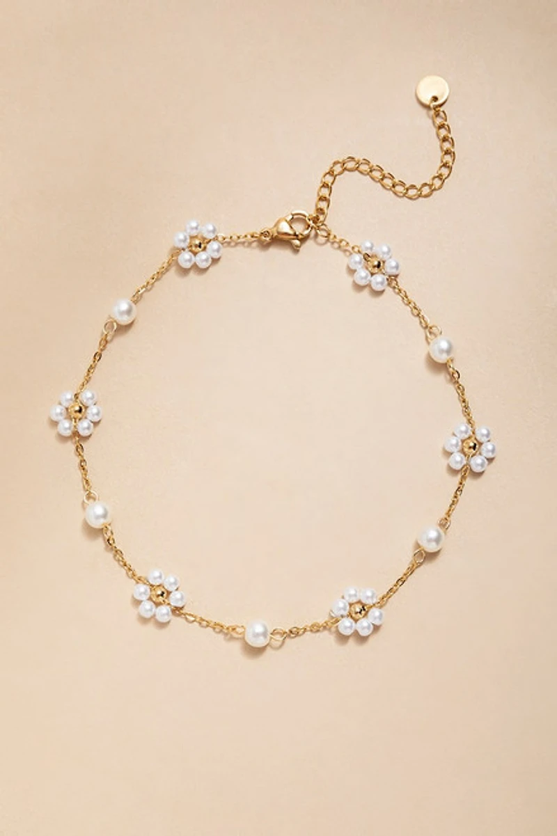 Julie Pearl Daisy Station Anklet