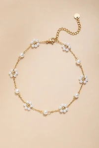 Julie Pearl Daisy Station Anklet