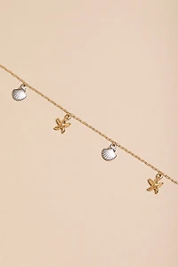 Eve Stainless Steel Seashell Charm Anklet