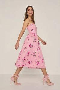 Cynthia Strapless Midi Dress