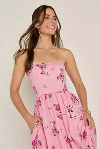 Cynthia Strapless Midi Dress