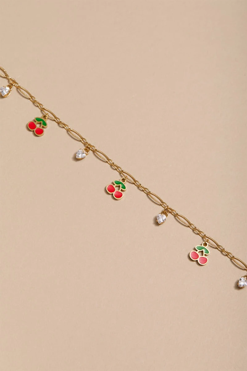 Greta Stainless Steel Charm Anklet