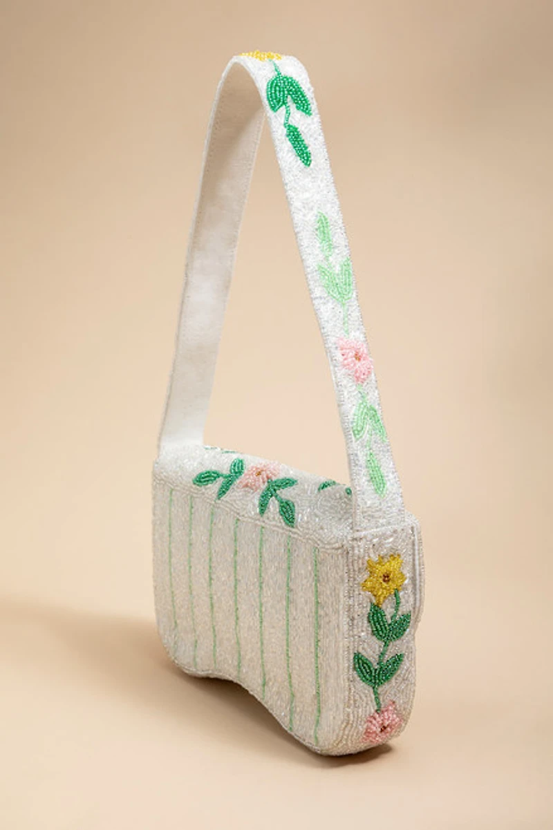Annie Floral Beaded Shoulder Bag