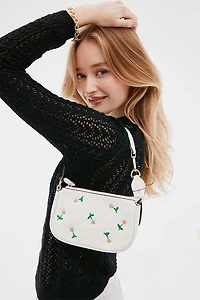 Kelsey Embroidered Daisy Shoulder Bag