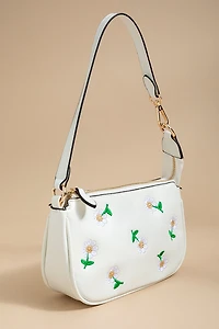 Kelsey Embroidered Daisy Shoulder Bag